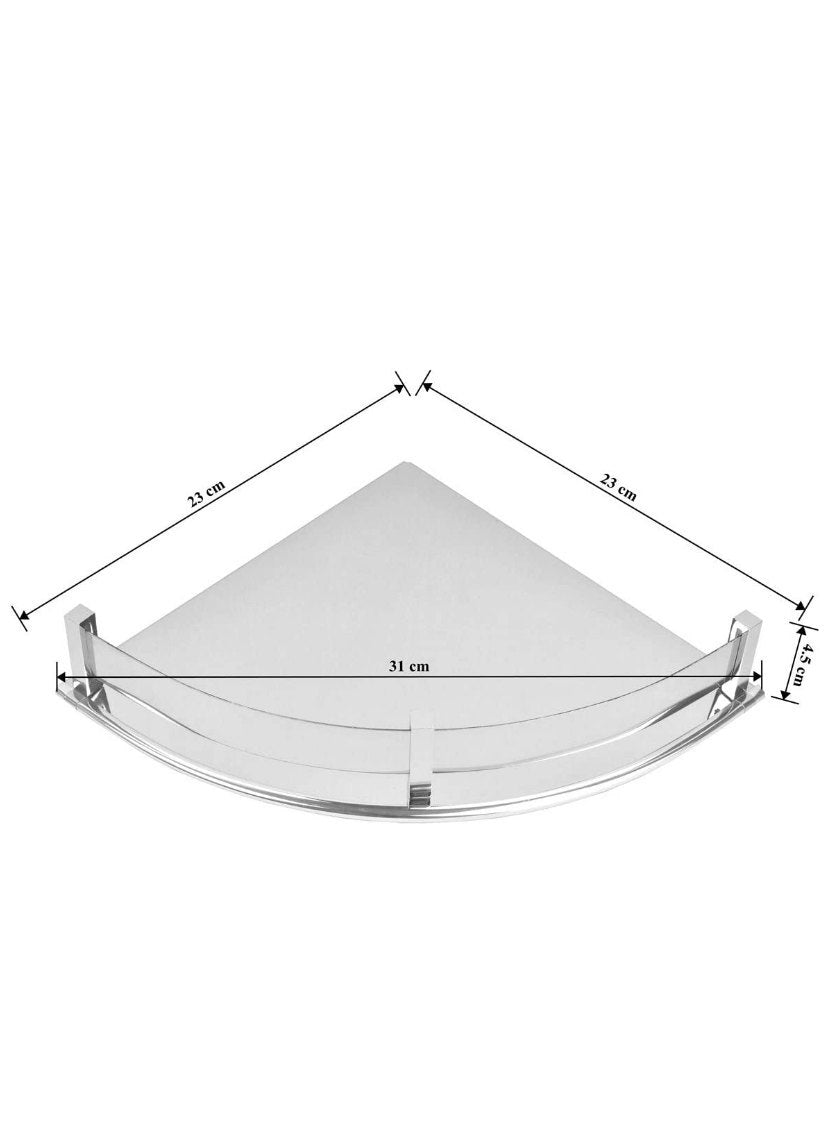 Curve Stainless Steel Corner Shelf Tray (9 nches)