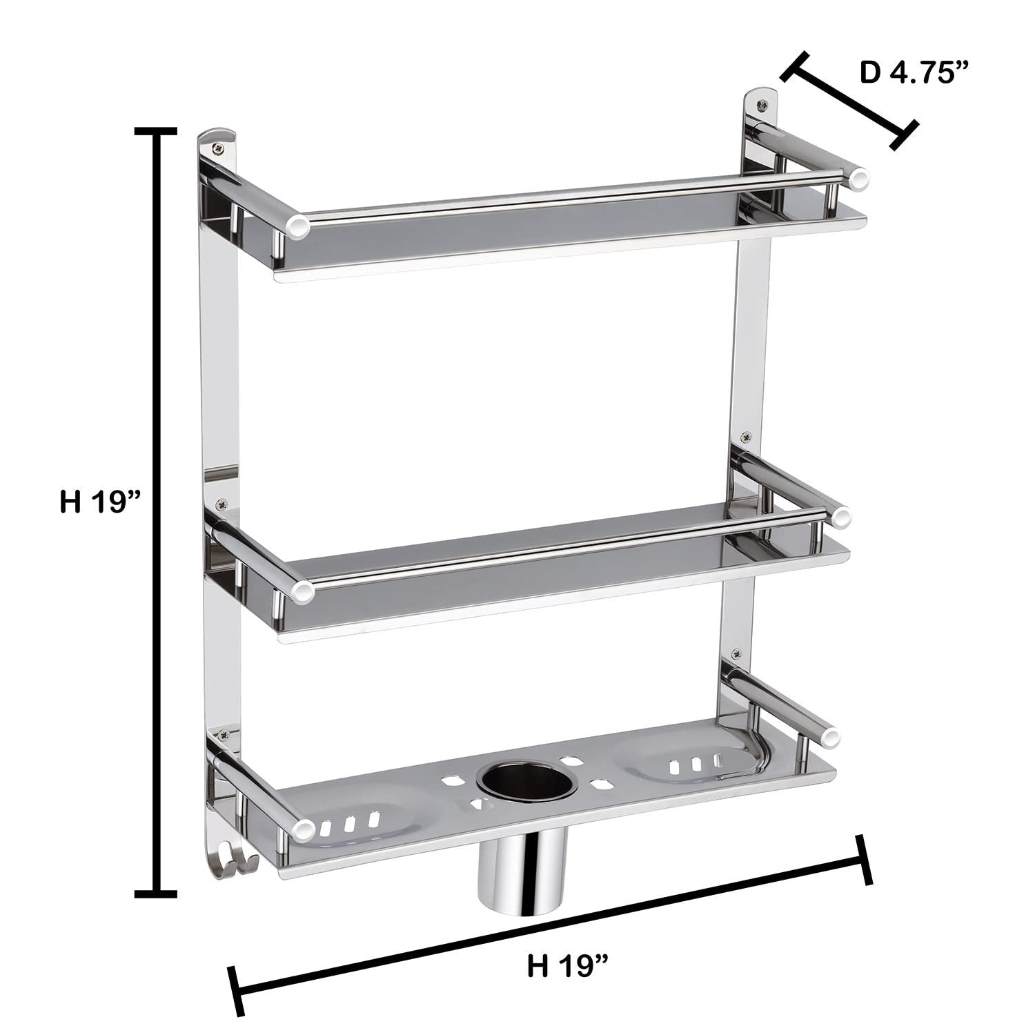 Six In One Stainless Steel Tripple Layer Shelf